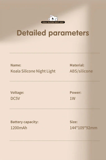 Lampada LED notturna in silicone con animali, ricaricabile e portatile per bambini