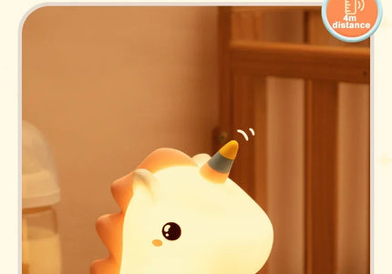 Luce notturna LED unicorno in silicone, ricaricabile e touch per bambini