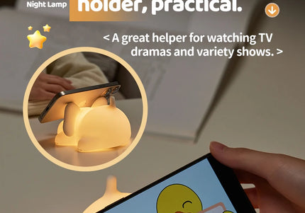 Lampada LED notturna in silicone con animali, ricaricabile e portatile per bambini