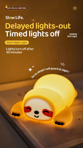 Lampada LED notturna in silicone con animali, ricaricabile e portatile per bambini