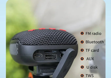Altoparlante Bluetooth portatile TG392 impermeabile con radio FM per bici